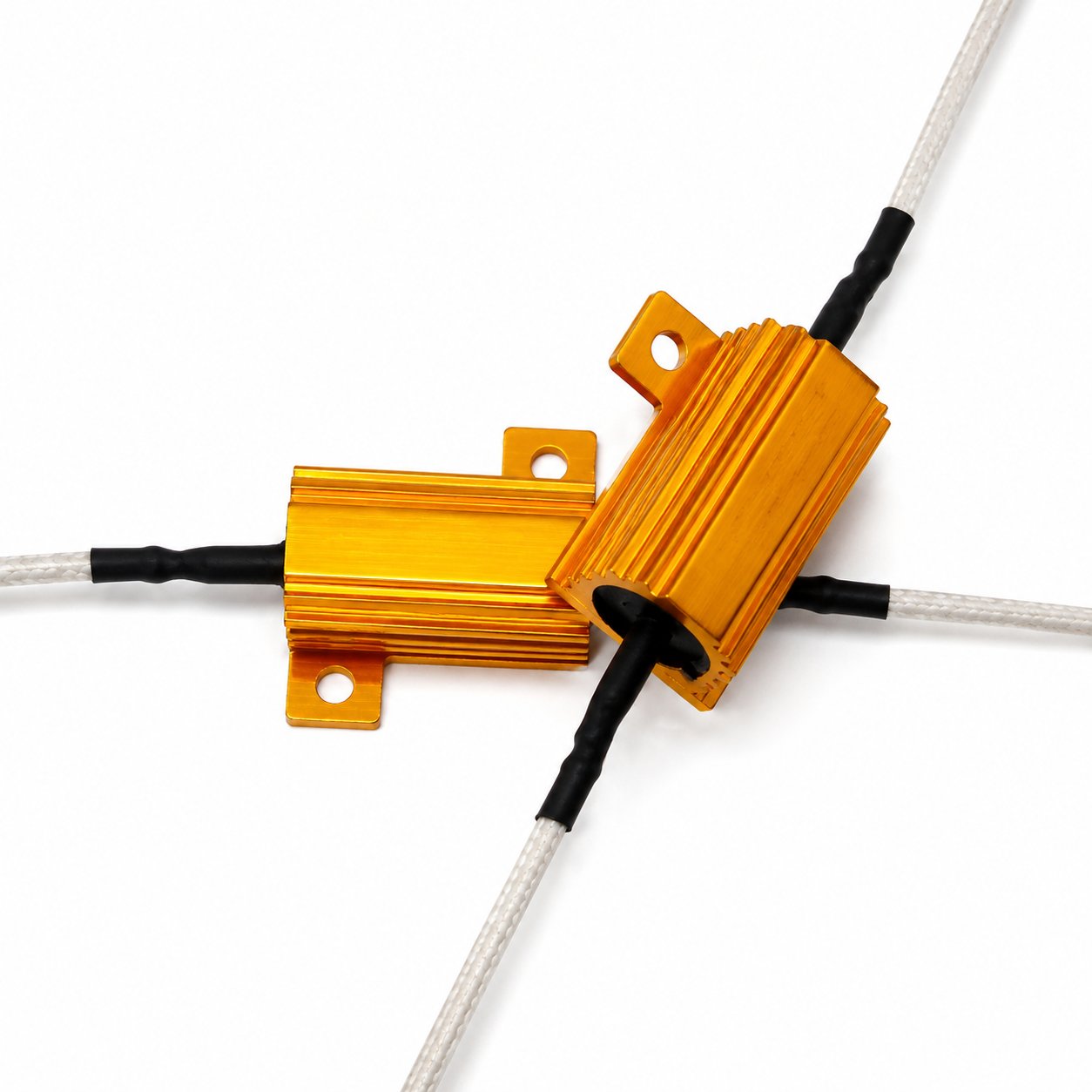High-temp lead wire · red silicone braided lead close-up