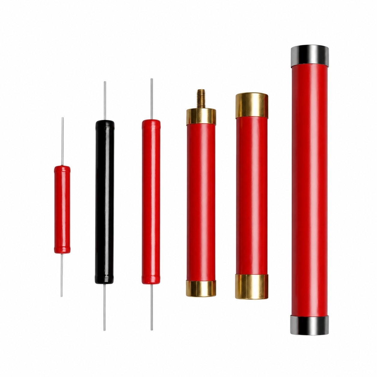 Cylindrical Glass Glaze HV Resistor