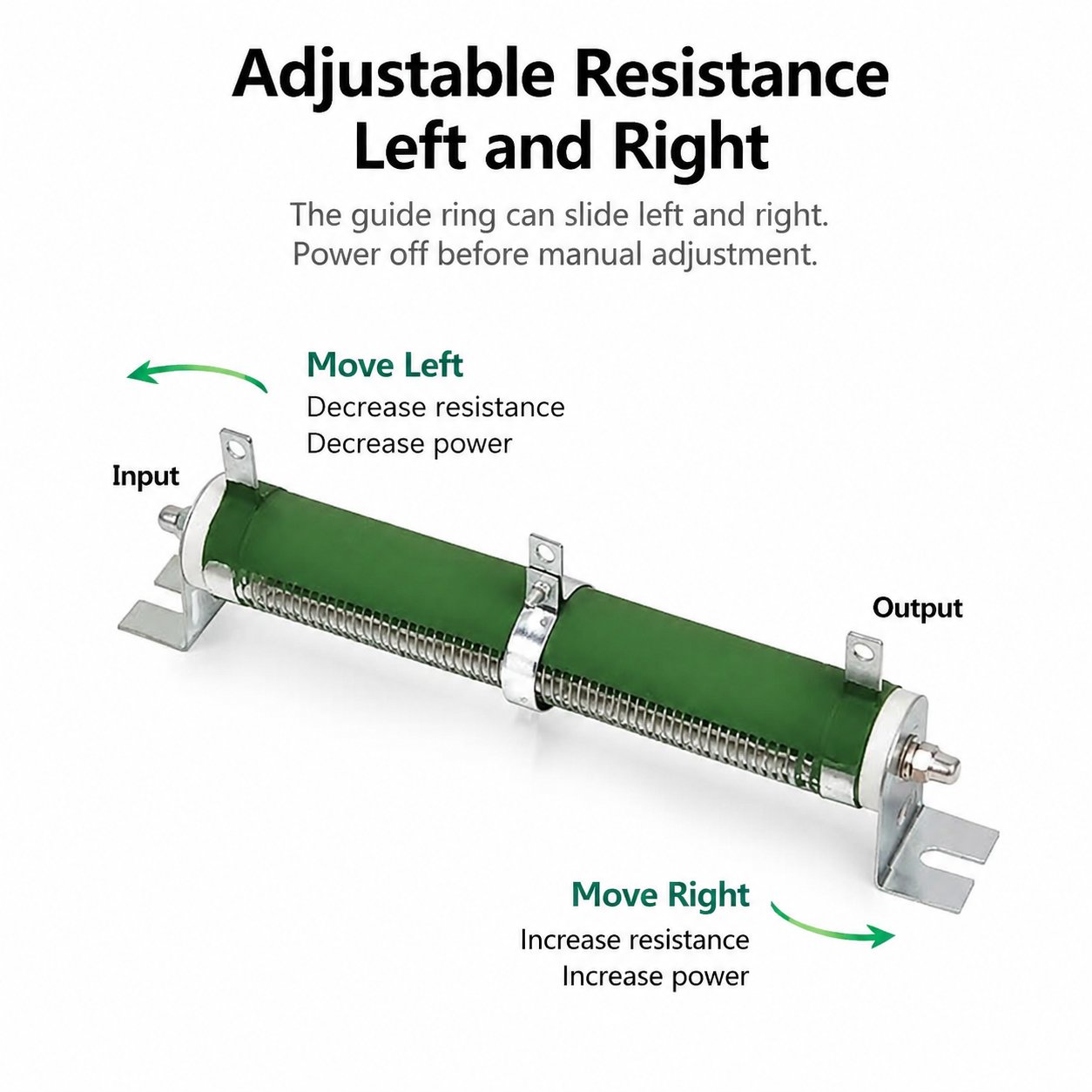 Resistanceadjustable left/right, flexible adjustment