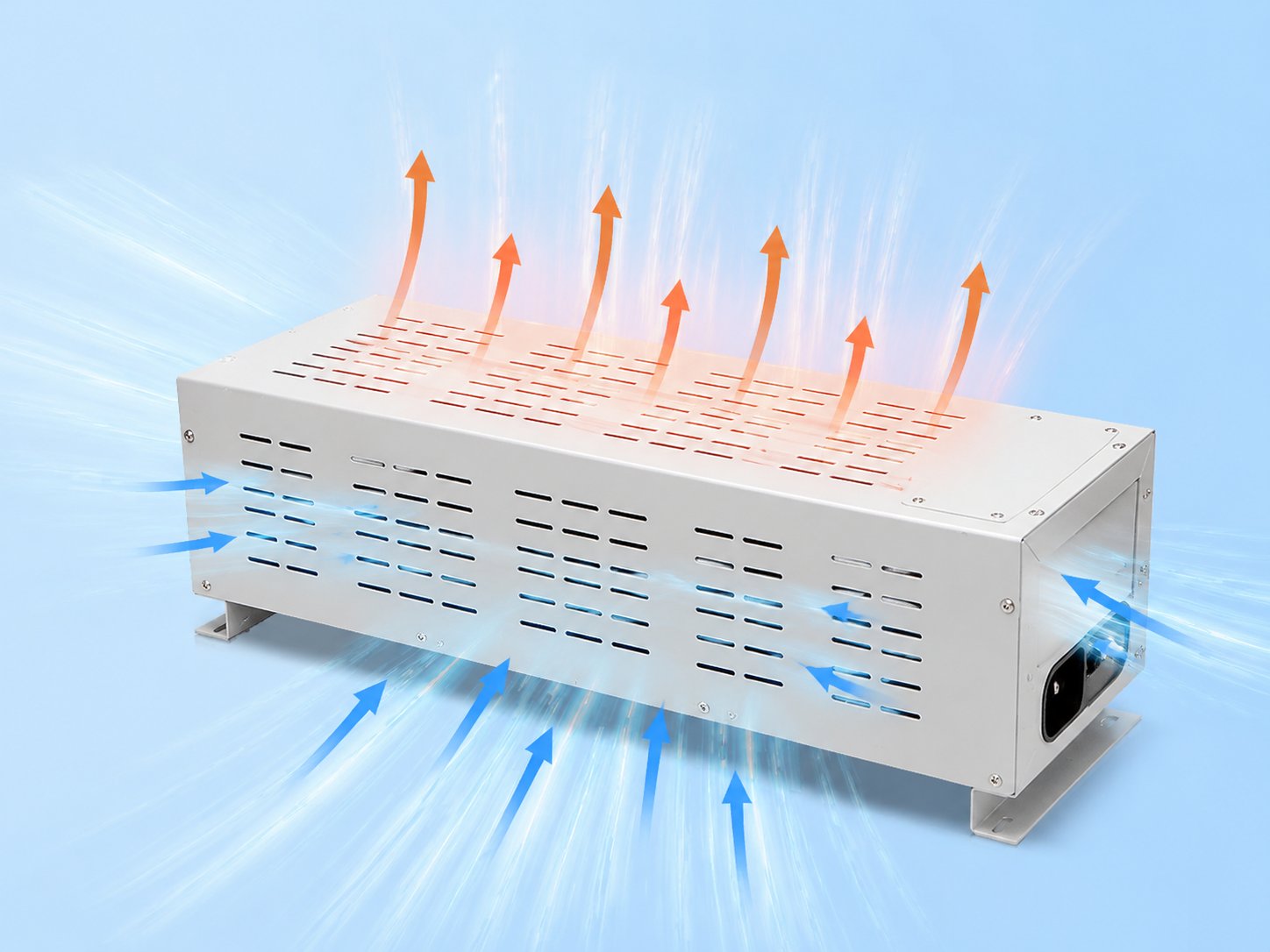 Efficientthermal dissipation holes — flowing airrapidlyinternalremoves heatamount